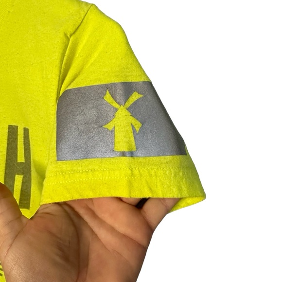 Dutch Bros VINTAGE Neon w/Silver Reflective SMALL Dutch Mafia Windmill RARE DB - Picture 5 of 8